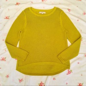 LOFT green/yellow sweater